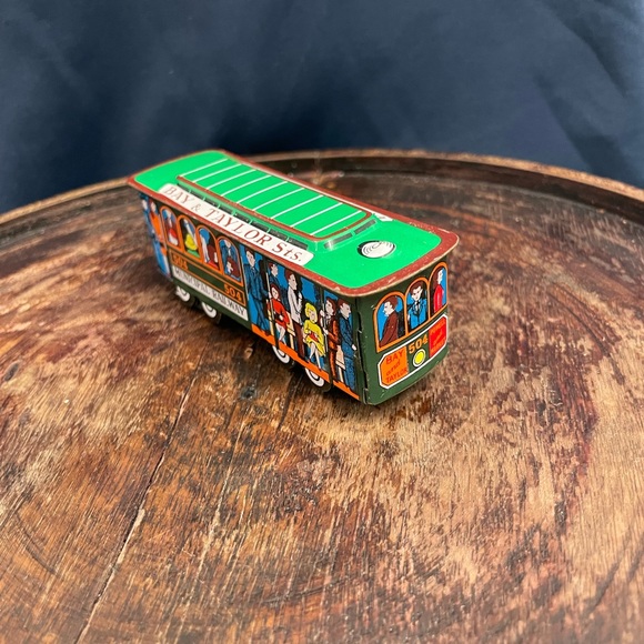 Cable Car Trolley Powell & Mason Streets San Francisco 504 Japan Tin Toy Vintage - Picture 1 of 7